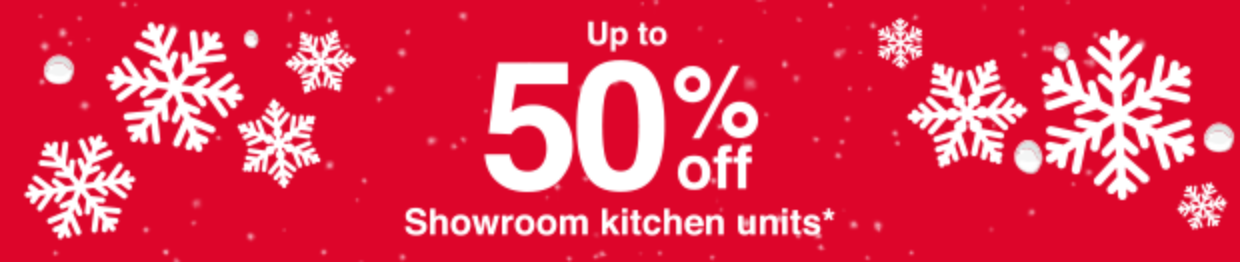 Up to 50% off Showroom kitchen units