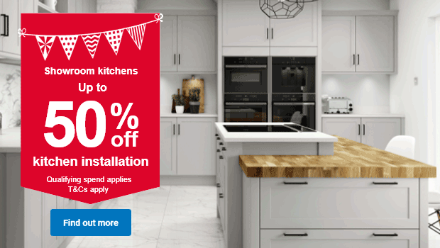 Showroom kitchens up to 50% off kitchen installation