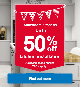 Showroom kitchens up to 50% off kitchen installation